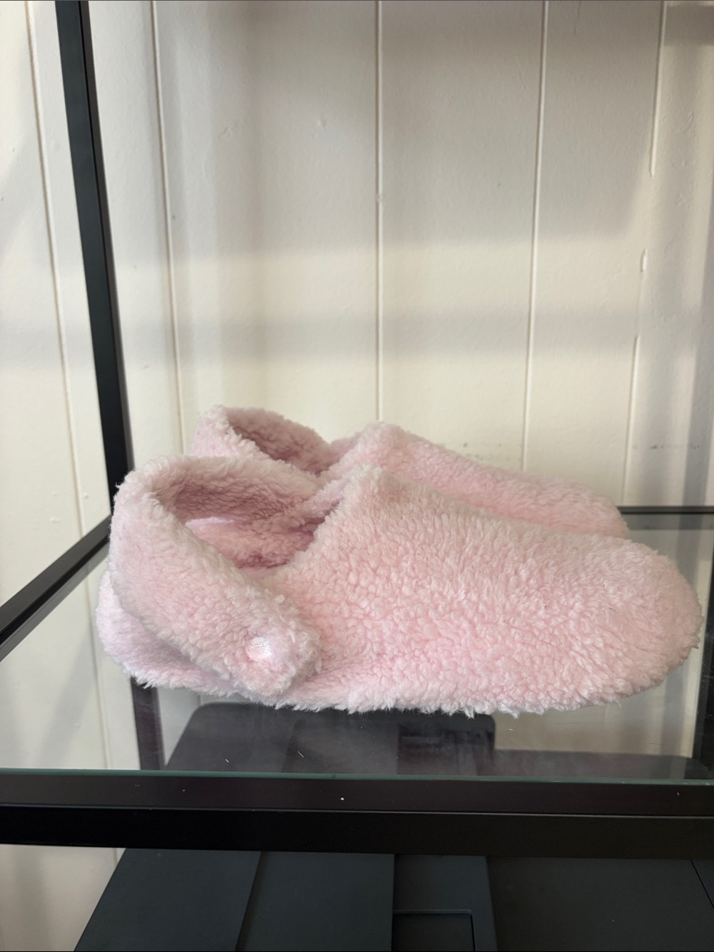 CROCS Women's Plush Slip-On Slippers — Light Pink